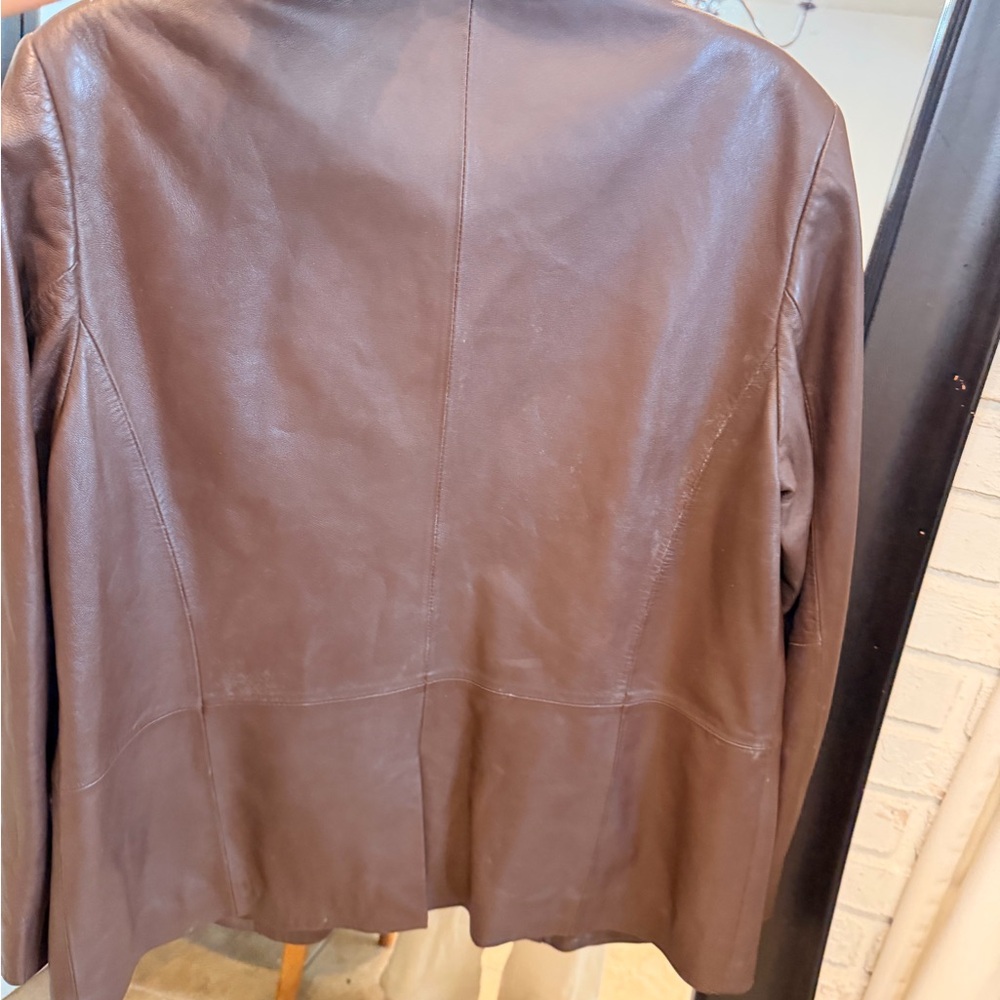 Pendleton Brown Leather Blazer Jacket - image 6